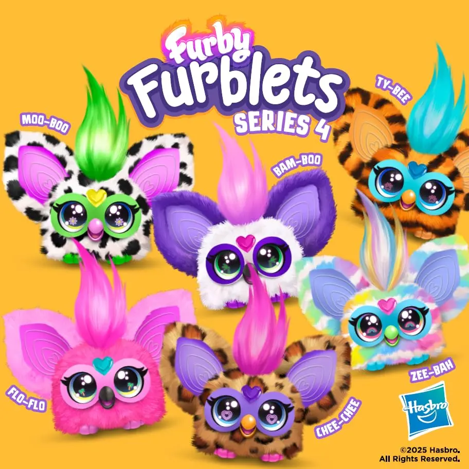 Furby Furblets Zee-Bah Mini Friend | Rainbow Zebra Plush Toy for Kids 6+ - view 5