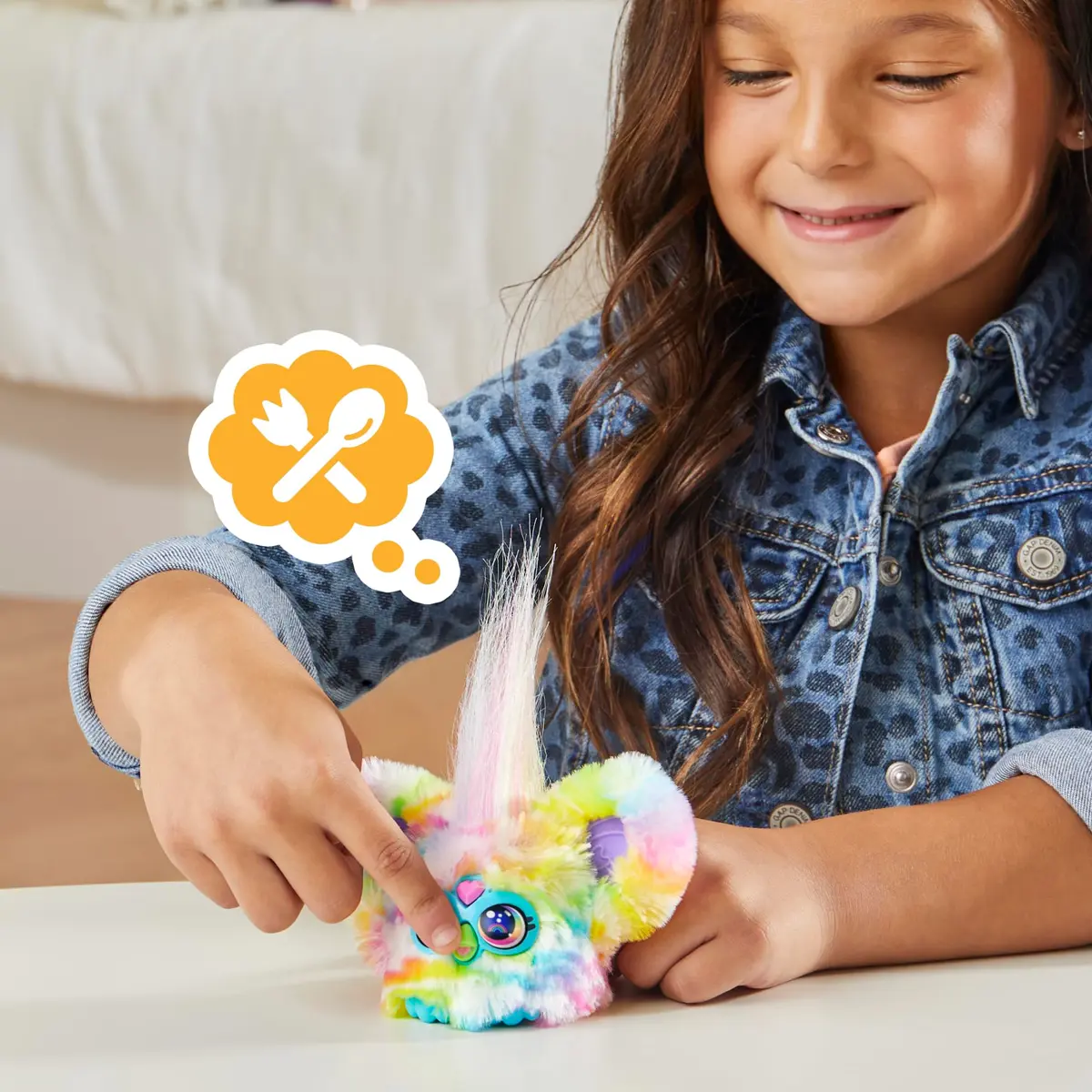 Furby Furblets Zee-Bah Mini Friend | Rainbow Zebra Plush Toy for Kids 6+ - view 2