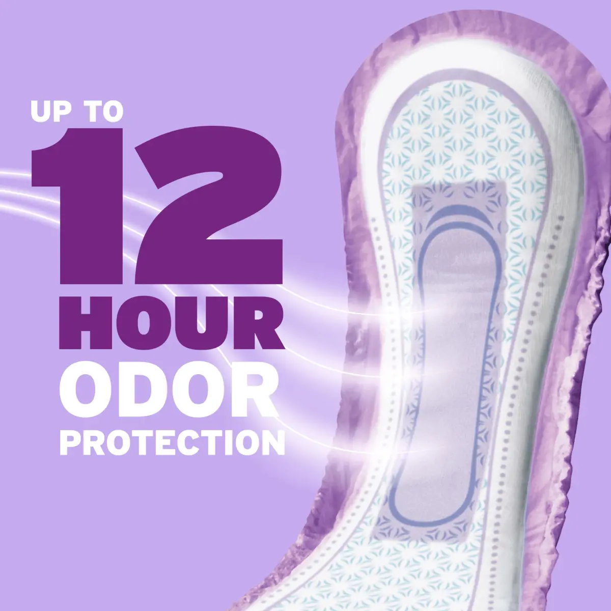 Poise Incontinence Pads for Women, Ultimate Absorbency, Long Length, 42 ct | 12 Hours Protection - view 4