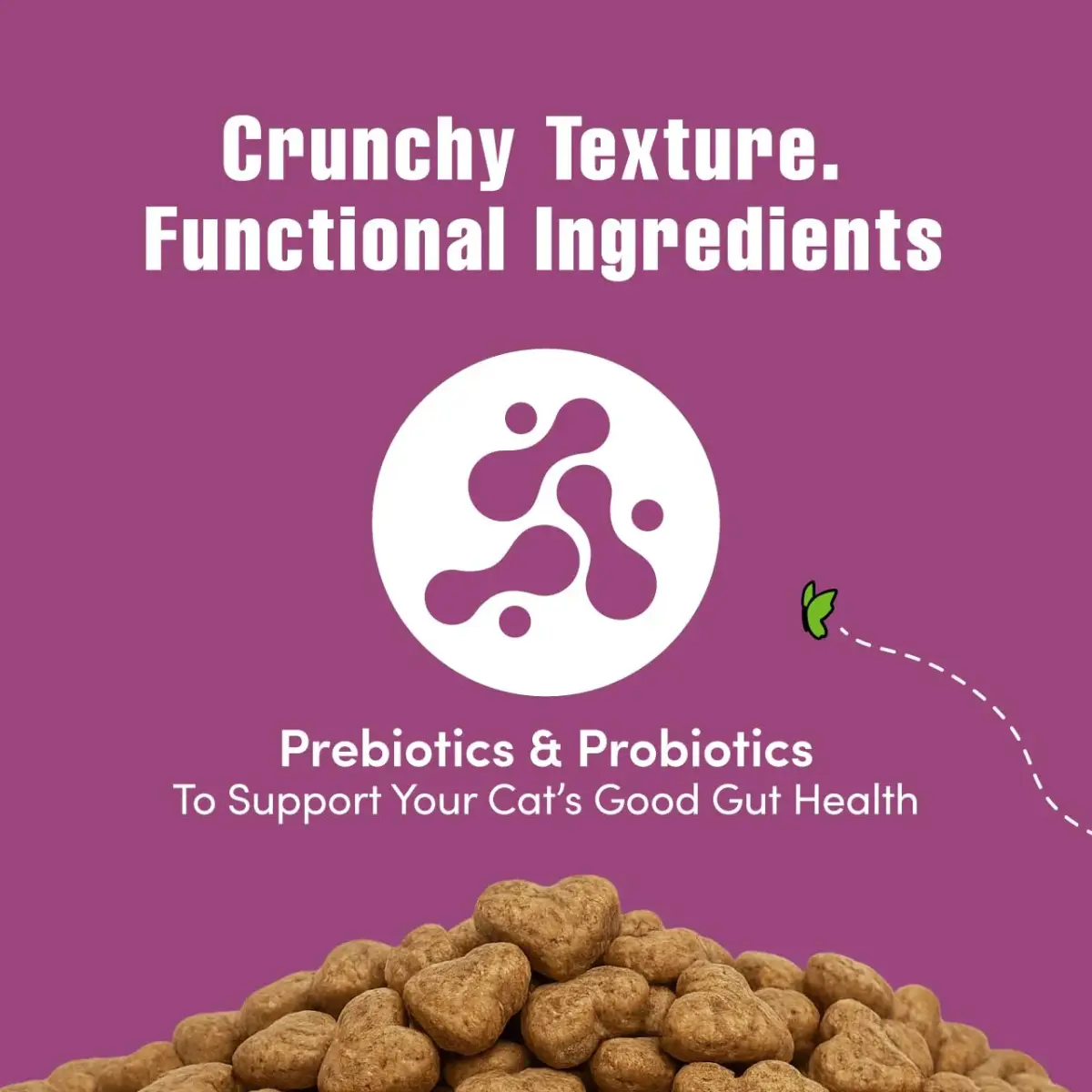 Get Naked Digestive Health Crunchy Cat Treats 2.5oz (70g) Chicken Flavor | Supports Digestion & Dental Health - view 4
