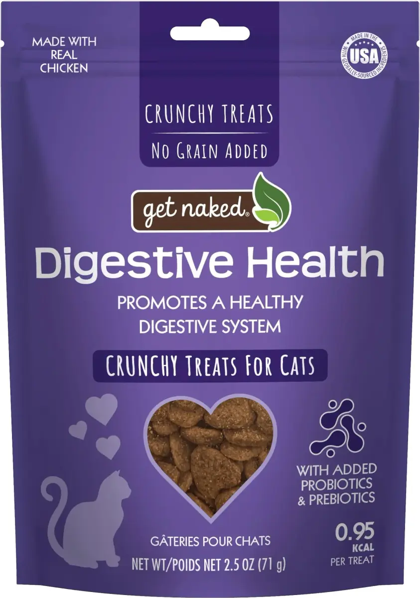 Get Naked Biteables Daily Crunchy Cat Treats for Digestive Health, Chicken Flavor, 170g (6oz) | Grain-Free Probiotic Cat Snacks - main product image