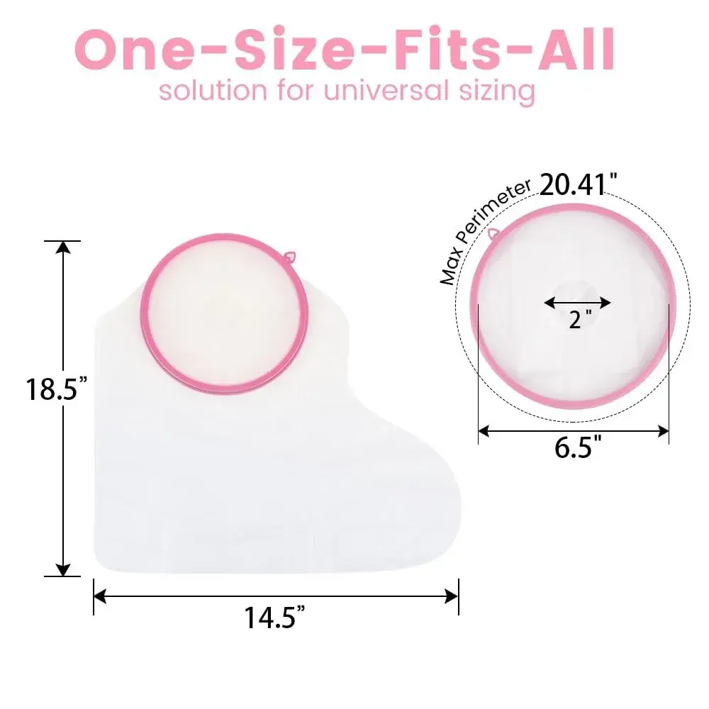 CIVJET Waterproof Cast Cover for Shower Leg, Short Leg, Pink | Medical Grade Protection for Foot and Ankle - view 4