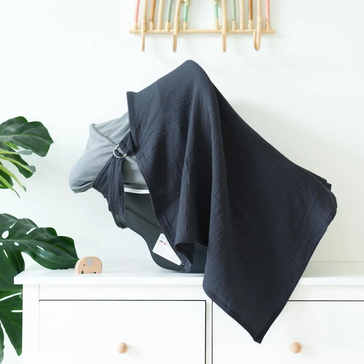 MairMore 100% Muslin Cotton Nursing Cover Sapphire | 112cm x 71cm (44"x28") - view 6