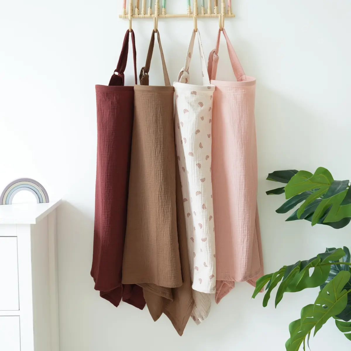 MairMore 100% Muslin Cotton Nursing Cover Sienna | 111.76cm x 71.12cm (44"x28") | Breathable & Privacy for Moms - view 6