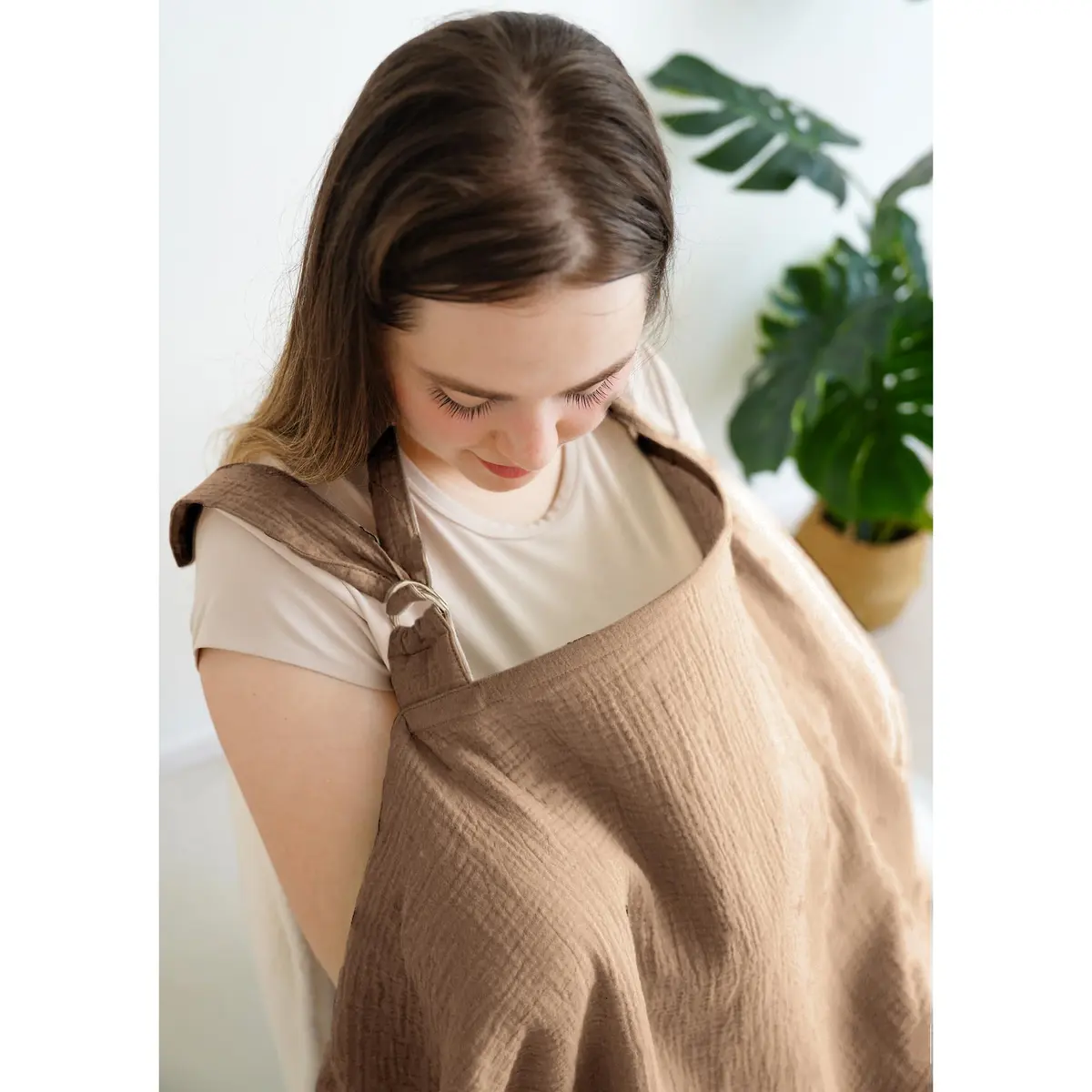 MairMore 100% Muslin Cotton Nursing Cover Sienna | 111.76cm x 71.12cm (44"x28") | Breathable & Privacy for Moms - view 3