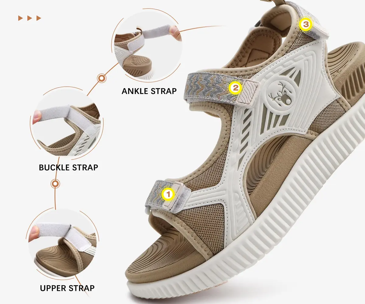 KuaiLu Womens Orthopedic Walking Sandals Comfortable Arch Support Outdoor | Sport Recovery - view 5