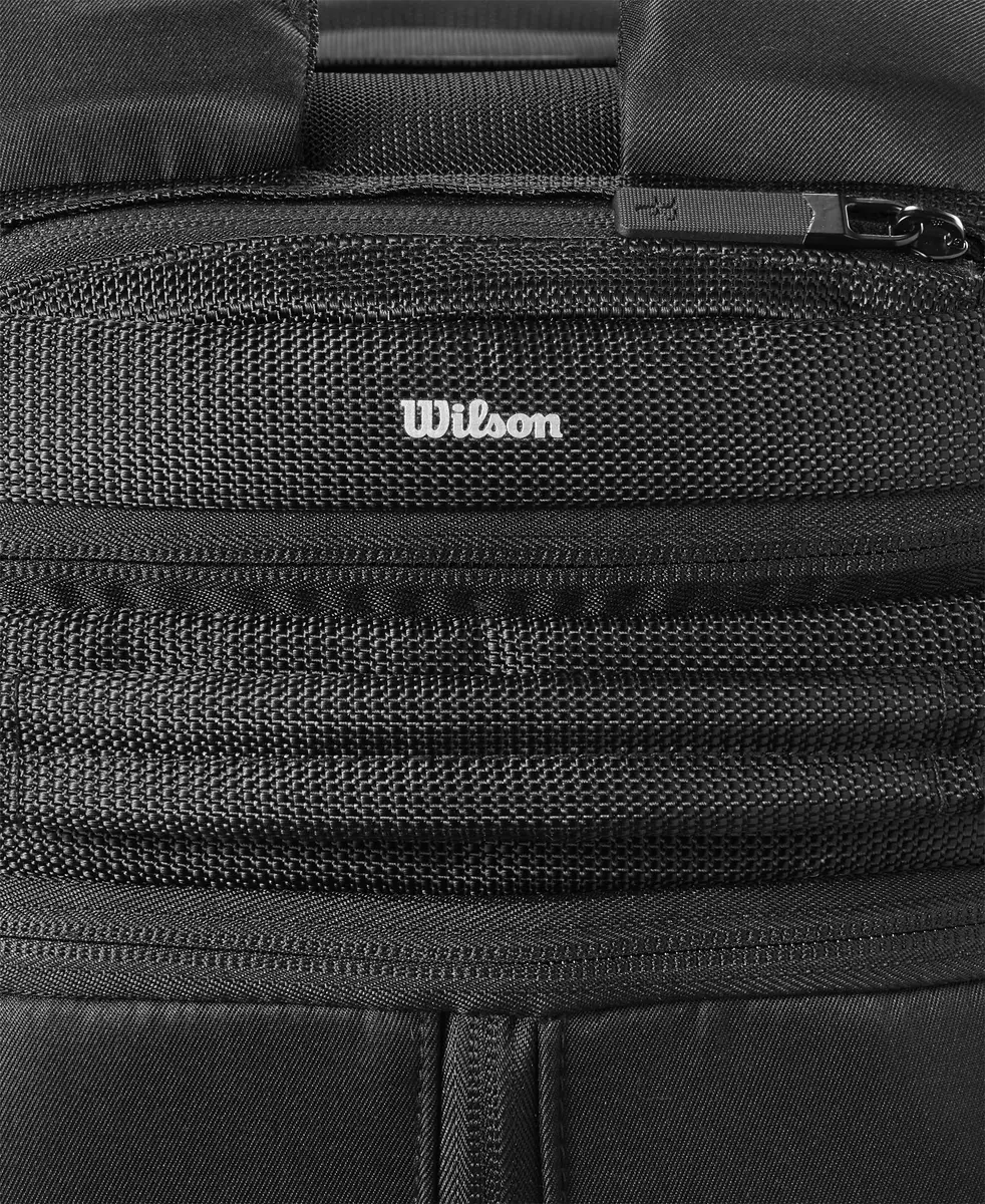 Wilson RF Tennis Backpack Holds 2 Rackets Black | Swiss Alps-Inspired Design, Cushioned Back, Luggage Strap - view 6