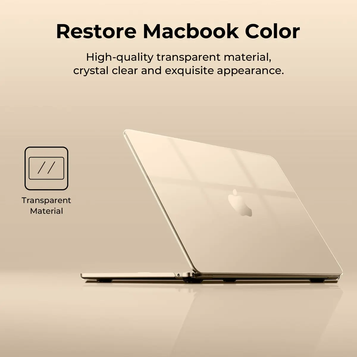 EooCoo Hard Shell Case Compatible with MacBook Air 15 inch 2024 2023 Liquid Retina, Plastic Cover + Keyboard & Screen Protector, Crystal Starlight - view 2