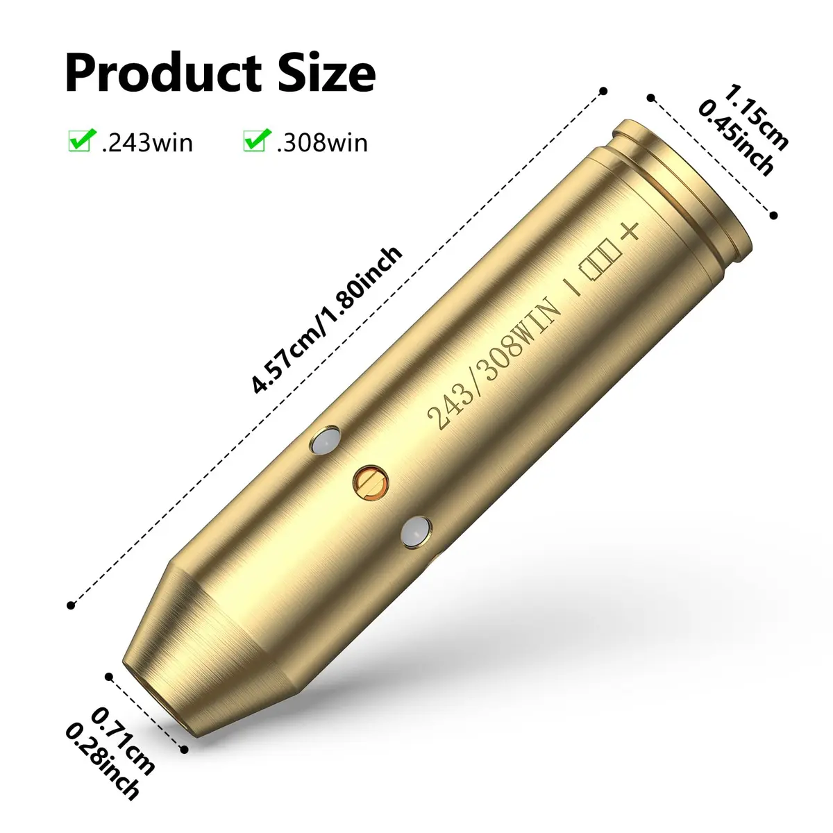 MidTen Green Laser Bore Sighter 243/308WIN | Precise Zeroing for Hunting & Shooting - view 3