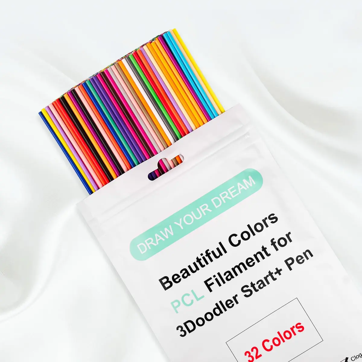 Kretrum 32 Colors 3D Doodler Pen Refills for Start+ | Low-Heat, BPA-Free, Safe 15.2cm - main product image