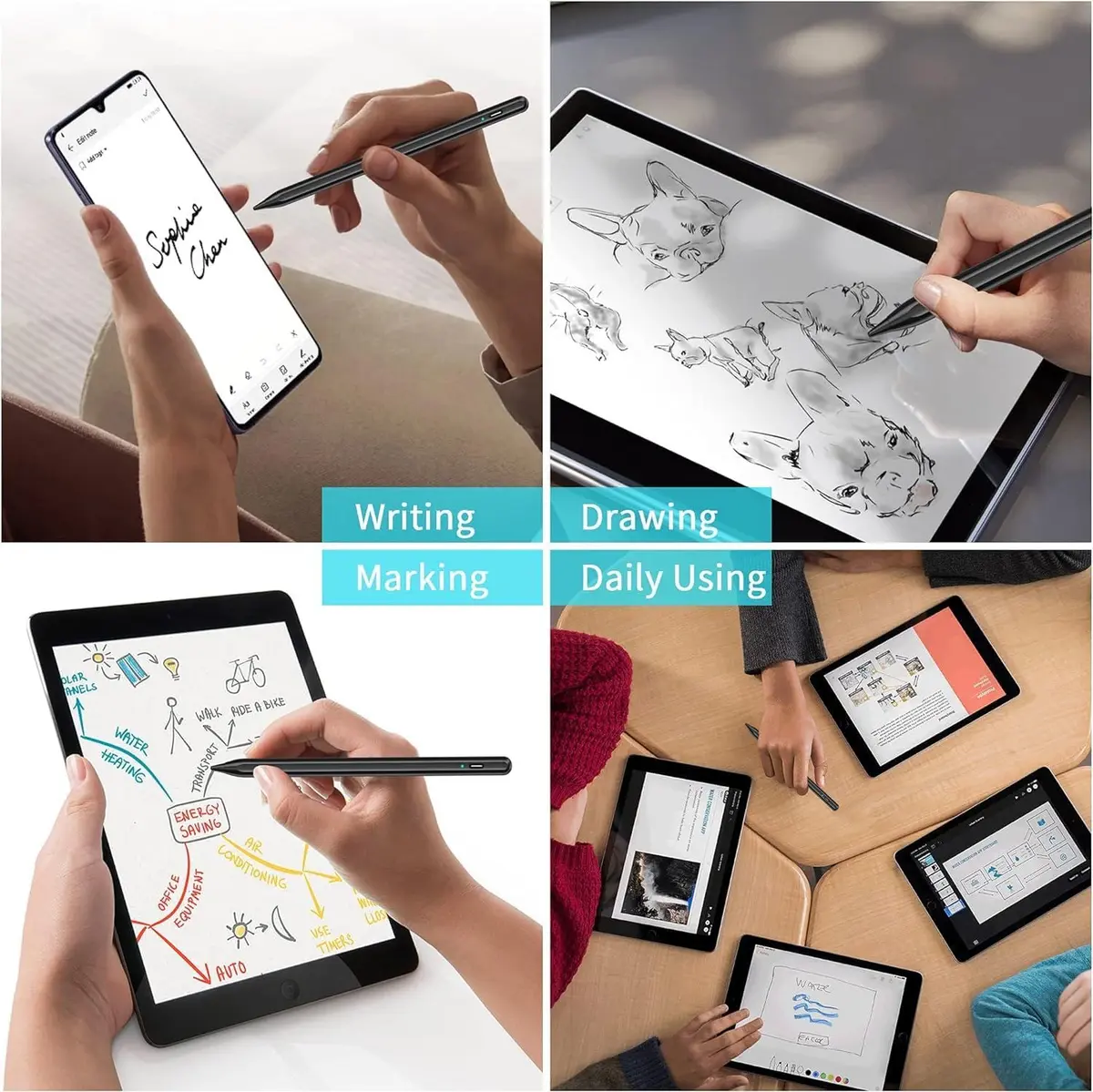 Fonus Active Stylus Pen for OnePlus Open/Pad (2023/2024) with Palm Rejection & Rechargeable Battery | 180mm Length - view 7