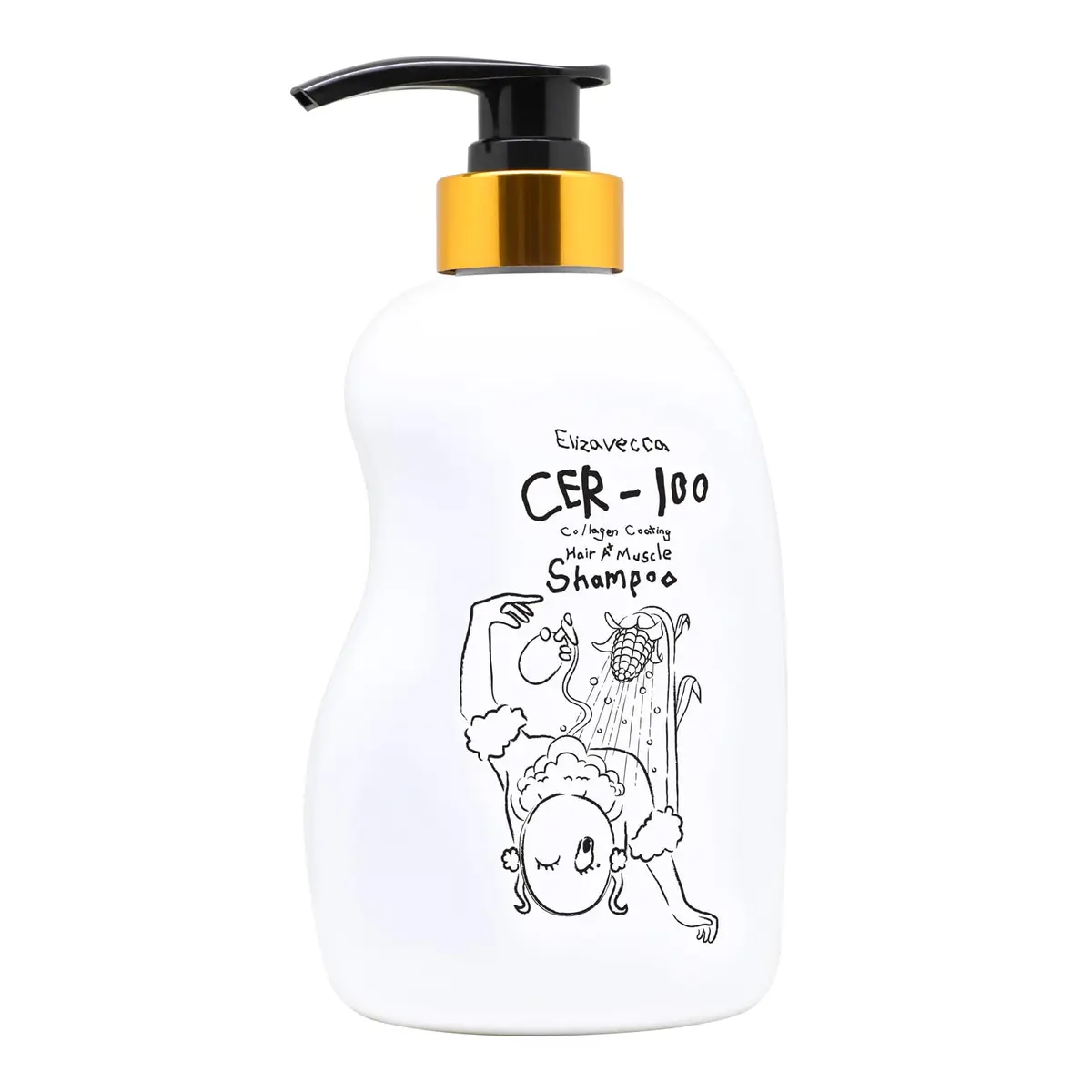 Elizavecca CER-100 Collagen Coating Hair A+ Muscle Shampoo, 16.9 fl oz | Nourishes & Strengthens All Hair Types - main product image