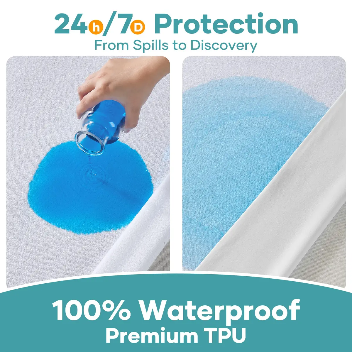 OhGeni Waterproof Mattress Protector Queen Size 6-18" | Noiseless & Breathable - view 2