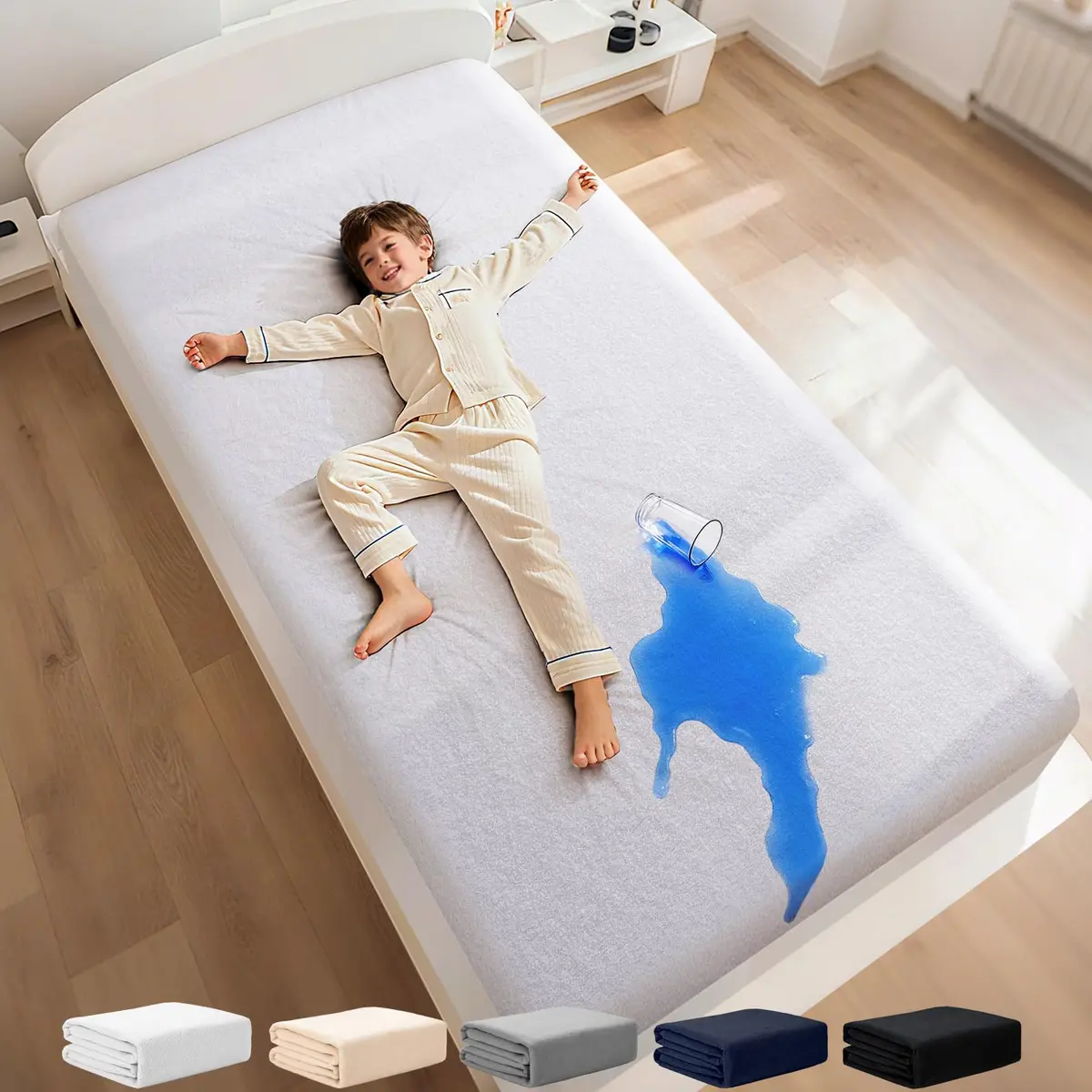 OhGeni Waterproof Mattress Protector Twin Size | Deep Pocket 6"-18" Breathable & Noiseless - main product image