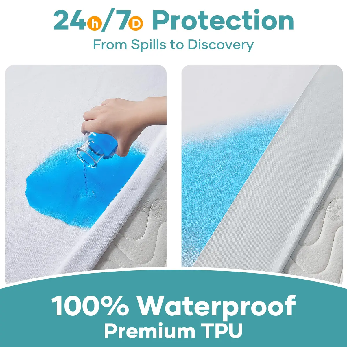 OhGeni Waterproof Mattress Protector Twin Size | Deep Pocket 6"-18" Breathable & Noiseless - view 2