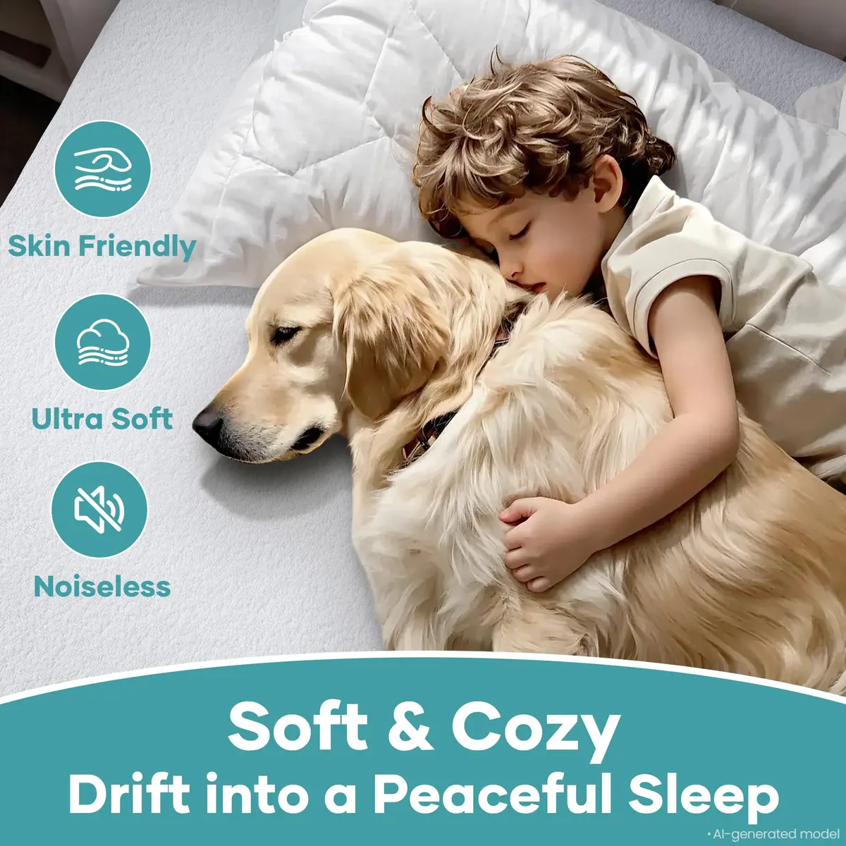OhGeni Waterproof Mattress Protector Full Size | Breathable, Noiseless & Deep Pocket Fit - view 5