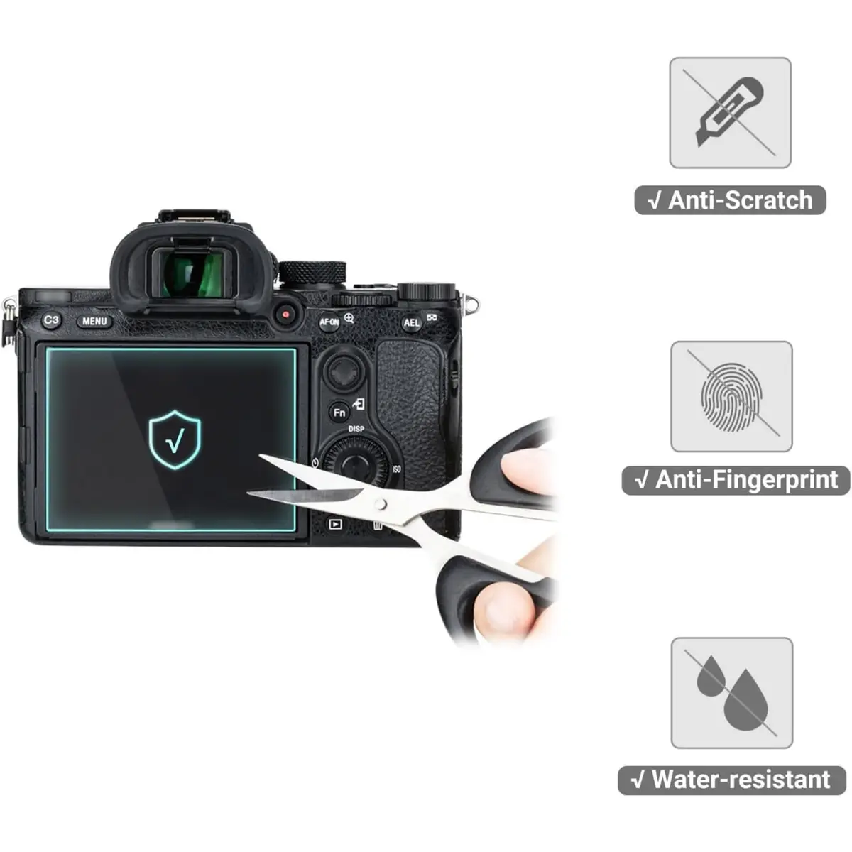 JJC Screen Protector for DJI Osmo Action 4/3 | 9H Ultra Clear Tempered Glass, 0.3mm, Anti-Fingerprint & Scratch Resistance - view 2