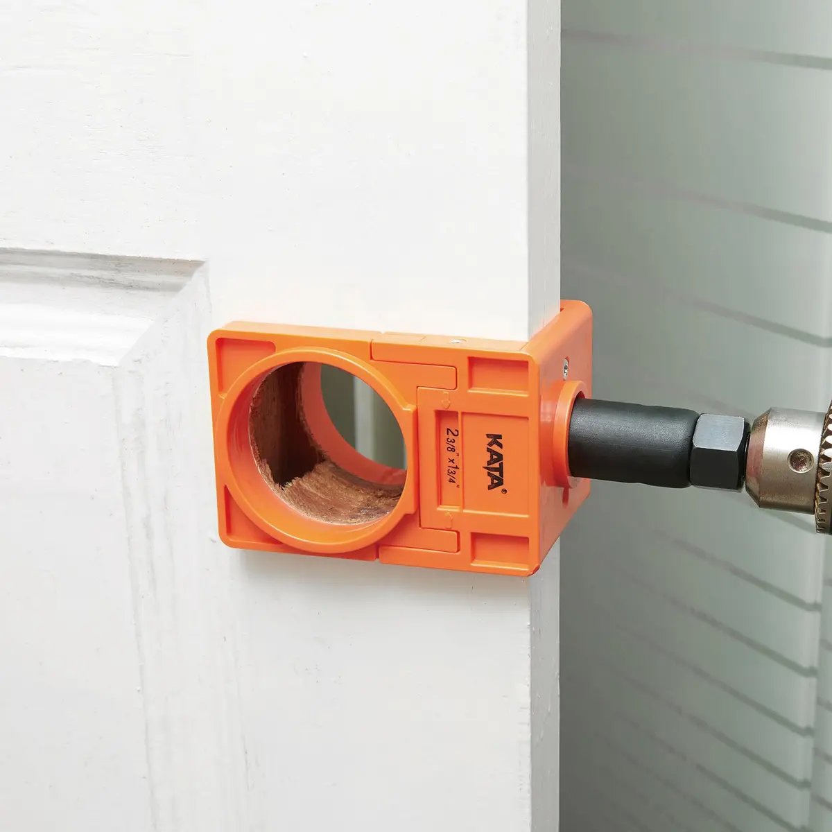 KATA Door Lock Installation Kit for Door Knob & Deadbolt, 25mm (1") & 54mm (2-1/8") Hole Saws | DIY Wood Door Lock Jig - view 9