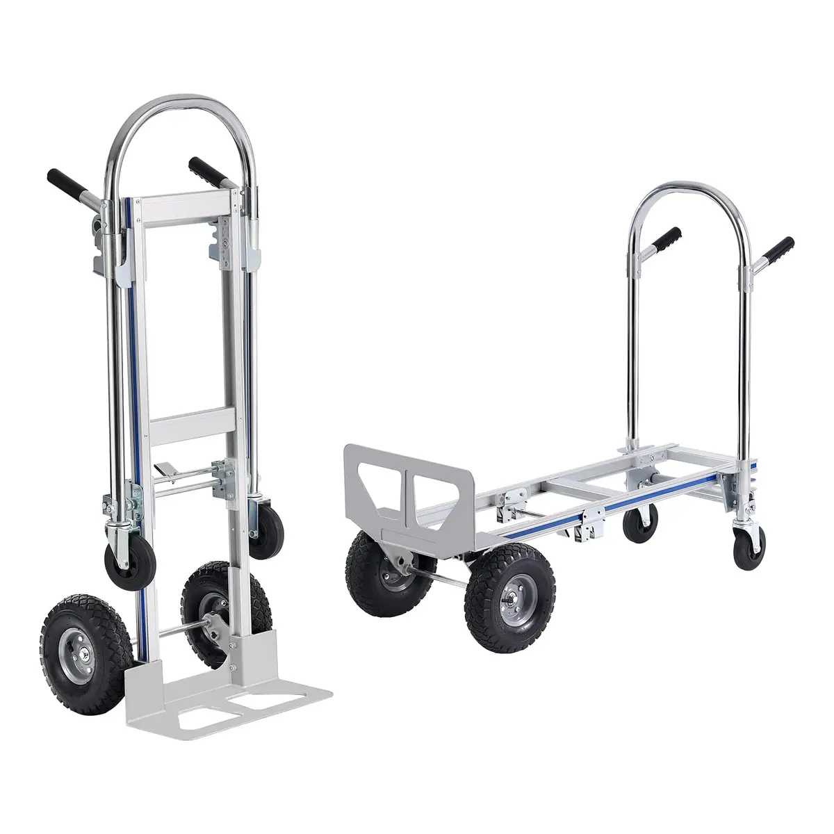 VEVOR Aluminum Truck 2 in 1 | Heavy Duty Industrial Folding Hand Truck & Dolly, 800 lbs Load - view 9