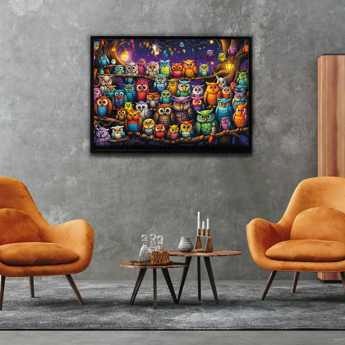 TangComplete Owl Family 1000 Piece Jigsaw Puzzle 70cm x 50cm | Educational & Non-Toxic Puzzle - view 4