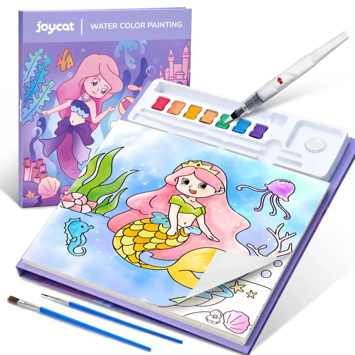 JoyCat Paint with Water Coloring Books for Toddlers (Underwater World) 22.1 cm x 24.4 cm x 1.7 cm | Mess-Free Toddler Art Activity - main product image