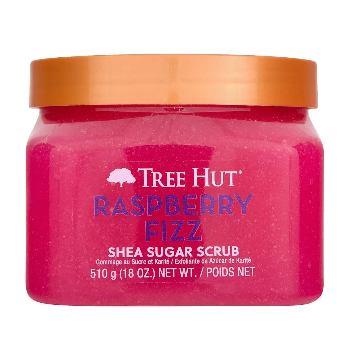 Tree Hut Raspberry Fizz Body Scrub 510g (18 Oz) | Exfoliating & Nourishing with Shea Butter - main product image