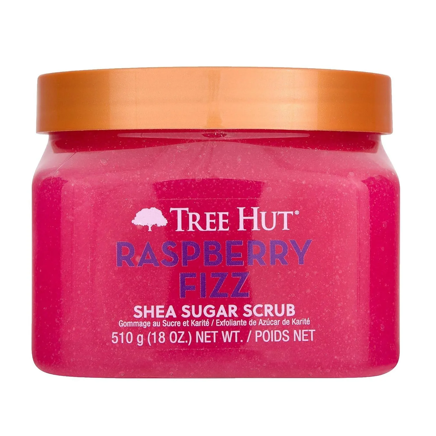 Tree Hut Raspberry Fizz Shea Sugar Body Scrub 18 oz | Exfoliating & Hydrating Body Exfoliator - main product image