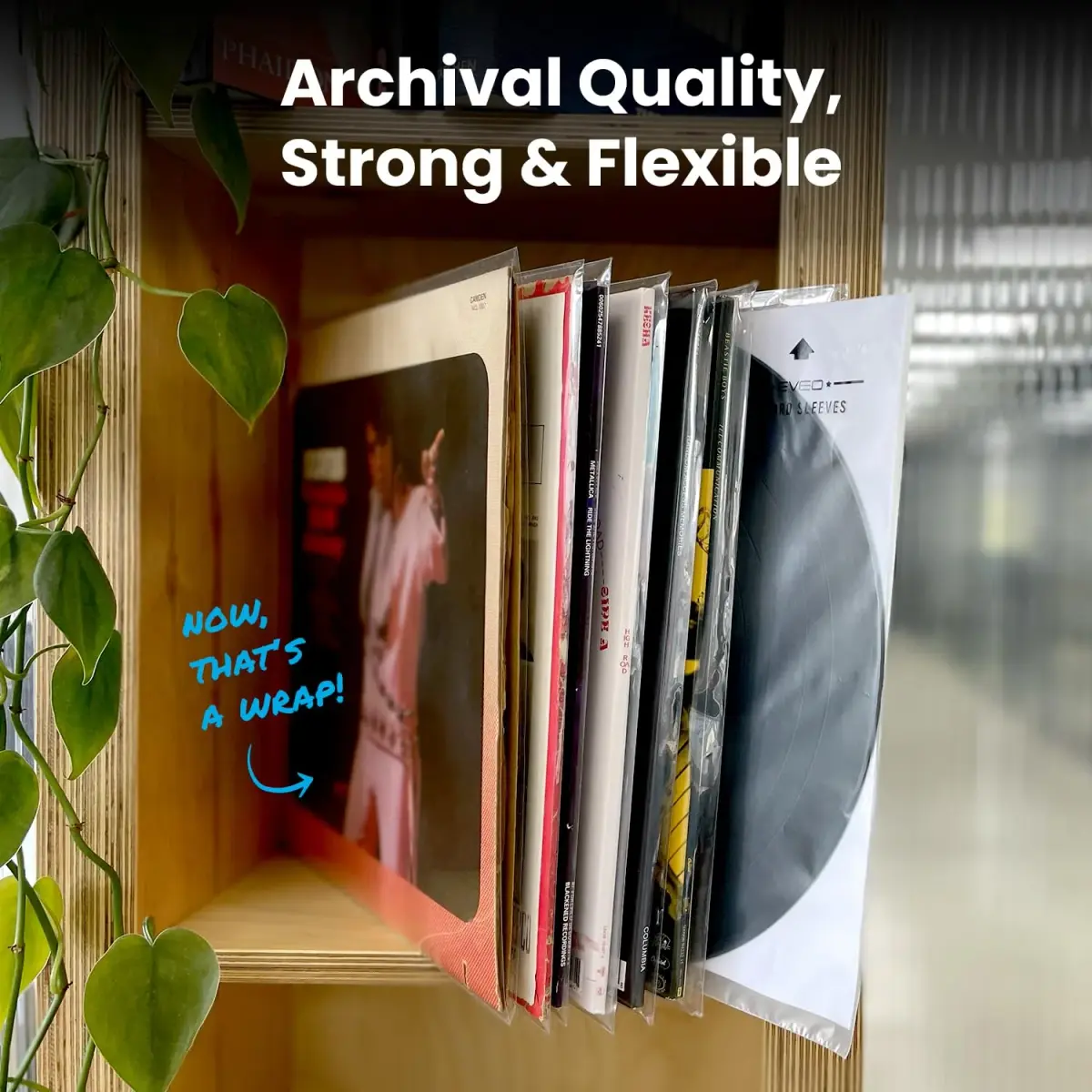 EVEO Crystal Clear Outer Vinyl Record Sleeves 3 Mil 32.9cm (12.75") | Archival Standard Protection for LPs - view 3