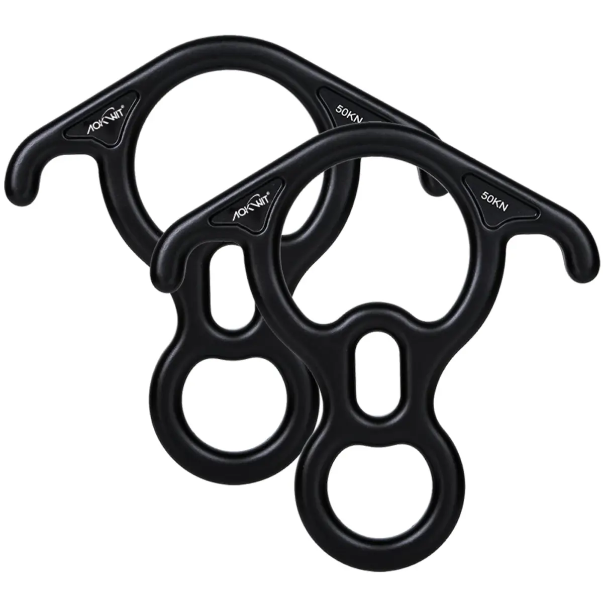 AOKWIT 50kN Rescue Figure 8 Descender 282g (9.95 oz) | Bent-Ear Belay Device for Climbing & Rescue - main product image