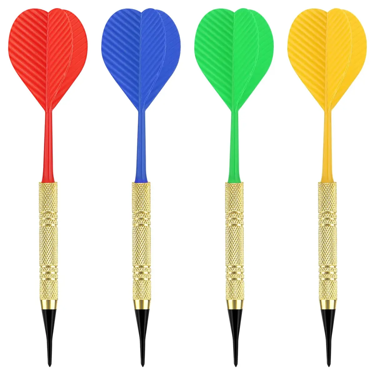 Accmor 20 Pack Soft Tip Darts Set with 100 Extra 2BA Tips | Gold Color, 13g Weight - view 2
