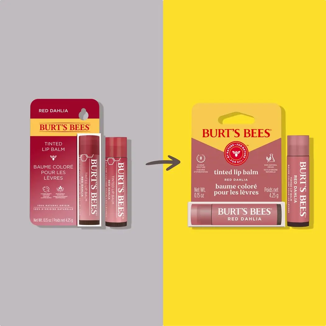 Burt's Bees Tinted Lip Balm Red Dahlia 0.15oz | Natural, Hydrating, Semi-Glossy Finish - view 5
