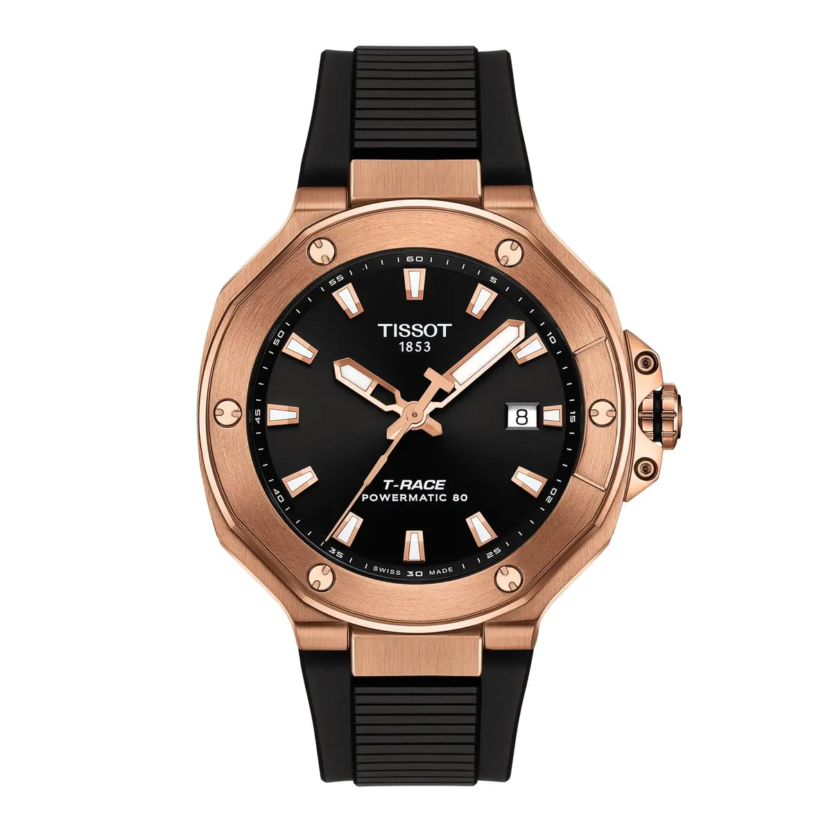 Tissot T-Race Swiss Powermatic 80 Men’s Watch 41mm | Black Dial, Water-Resistant - main product image