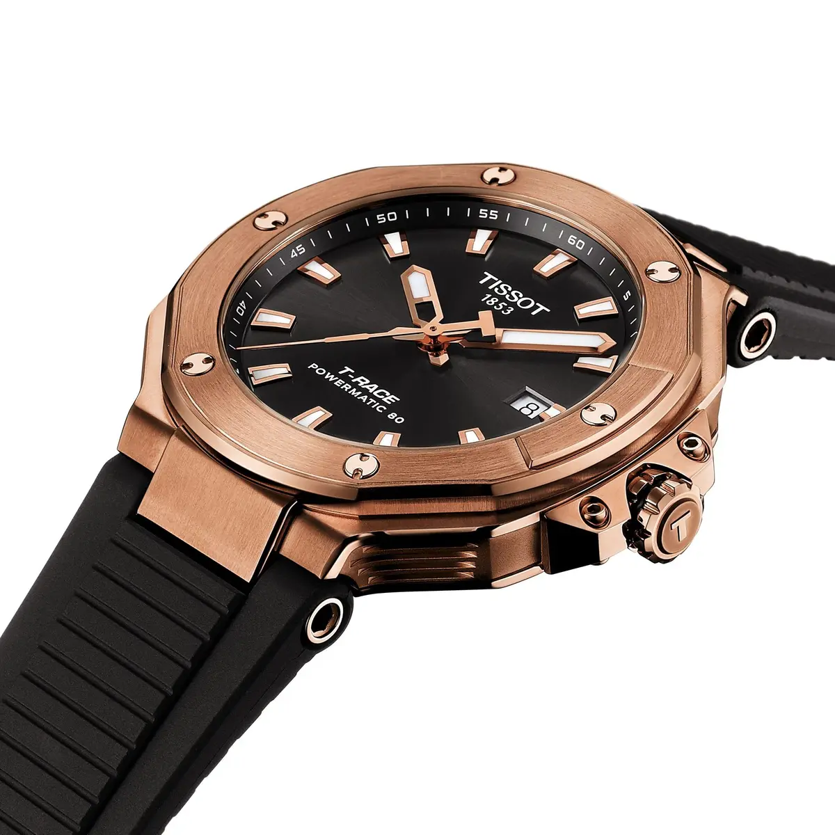 Tissot T-Race Swiss Powermatic 80 Men’s Watch 41mm | Black Dial, Water-Resistant - view 3