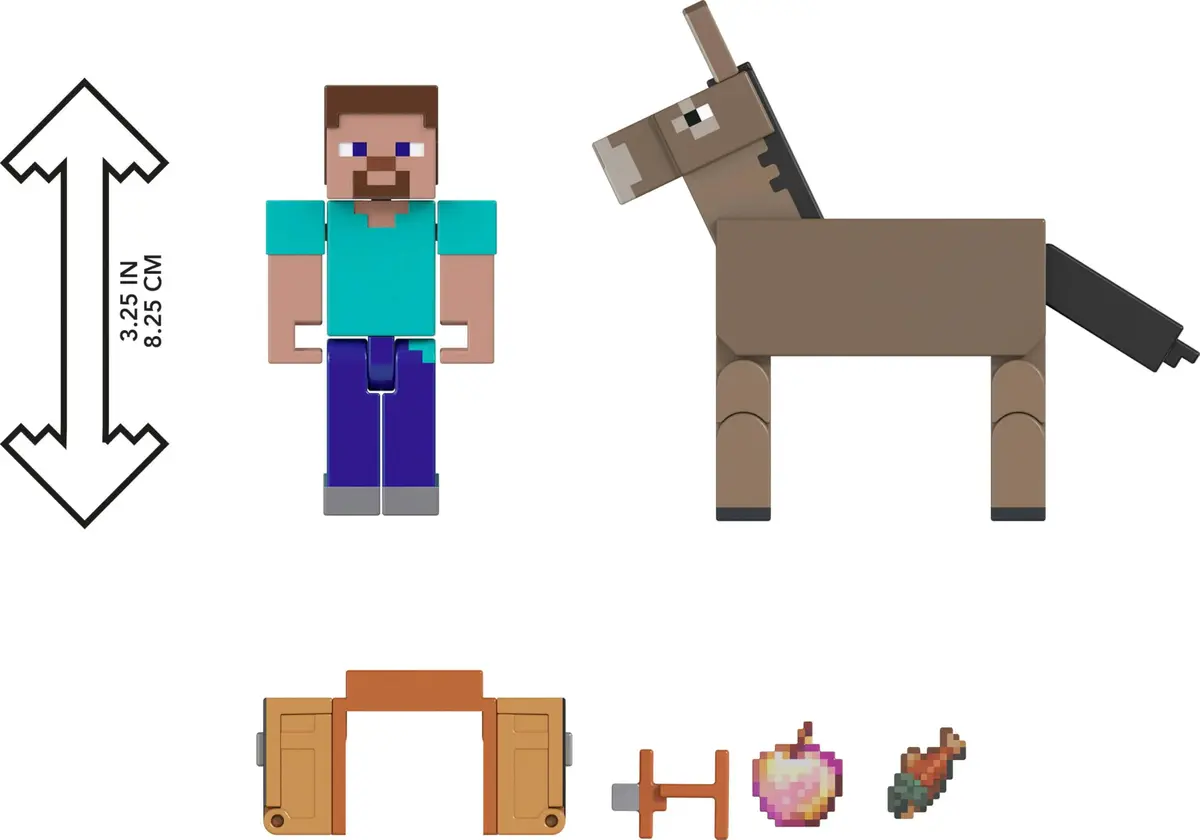 Mattel Minecraft Action Figures & Accessories 2-Pack | 3.25-inch Scale, Collectible Toy Set for Kids 6+ - view 5