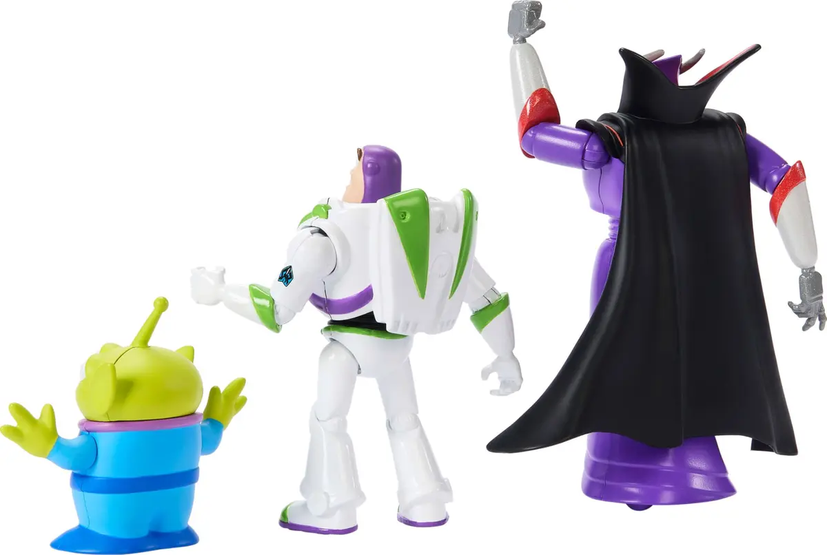 Mattel Toy Story Intergalactic 3-Pack Action Figures | Buzz, Zurg & Alien, 4-Inch Scale, Posable Toys - view 5
