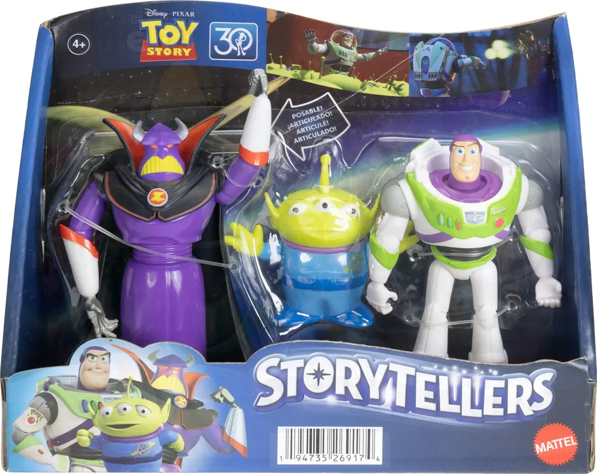 Mattel Toy Story Intergalactic 3-Pack Action Figures | Buzz, Zurg & Alien, 4-Inch Scale, Posable Toys - view 6