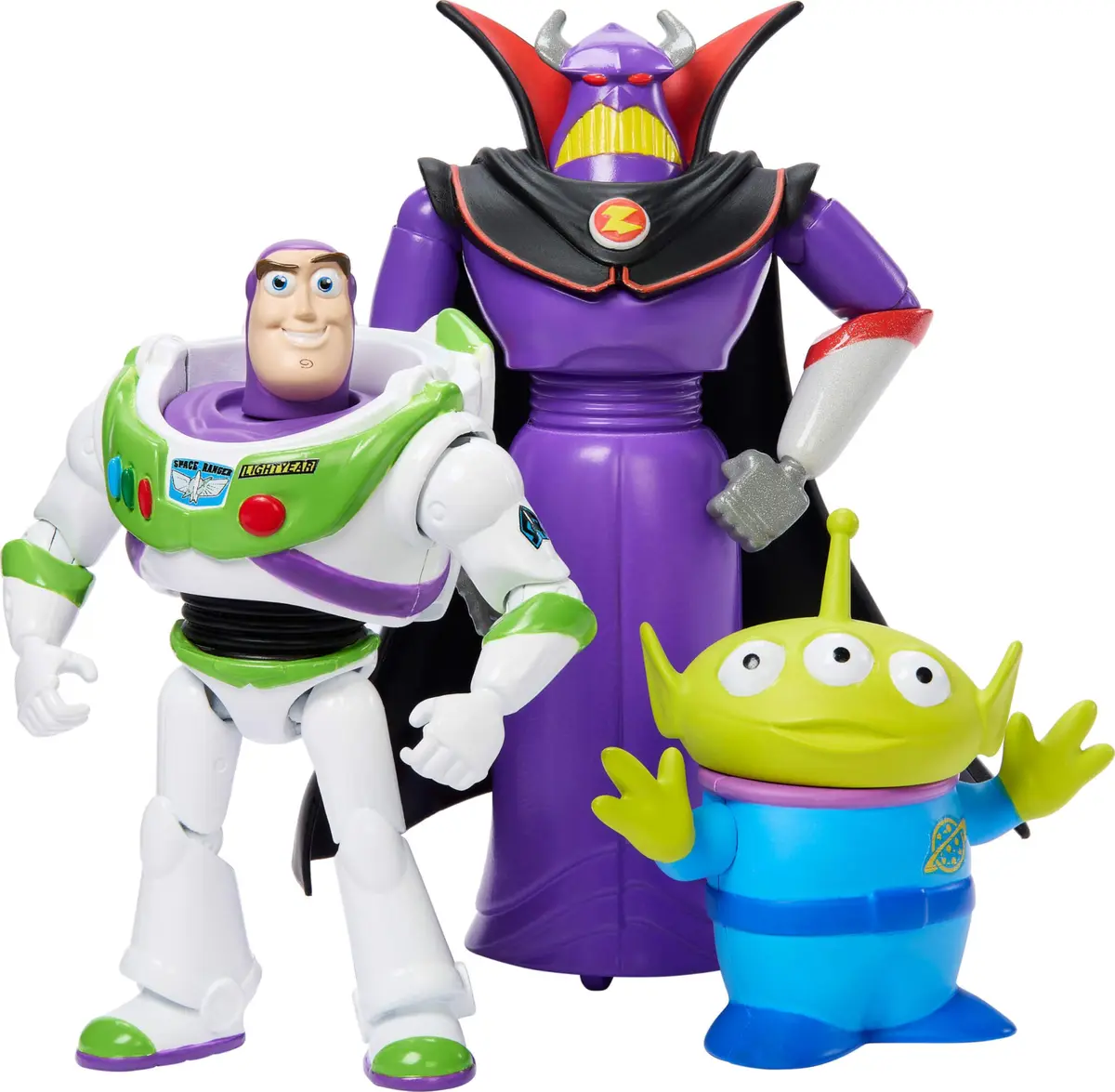 Mattel Toy Story Intergalactic 3-Pack Action Figures | Buzz, Zurg & Alien, 4-Inch Scale, Posable Toys - view 3