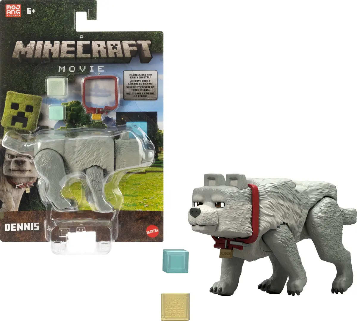 Mattel Minecraft Dennis The Wolf Action Figure 8.25 cm (3.25 inches) | Posable Collectible Toy - main product image