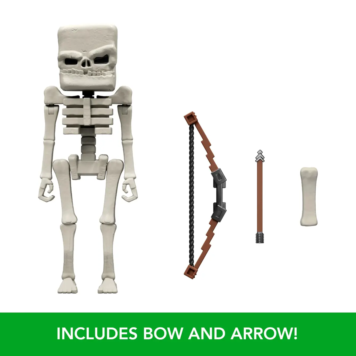 Mattel Minecraft Skeleton Action Figure & Accessories Set 4-inch Scale | Inspired by A Minecraft Movie - view 3