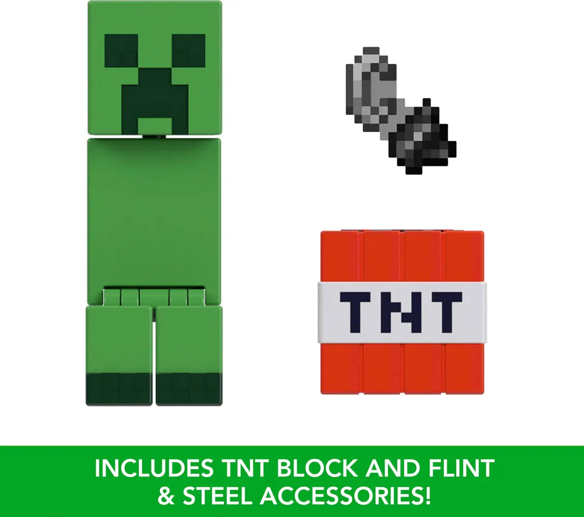 Mattel Minecraft Action Figure & Accessories 2-Pack | 3.25-inch Scale, Creeper, Collectible Toy Set - view 4