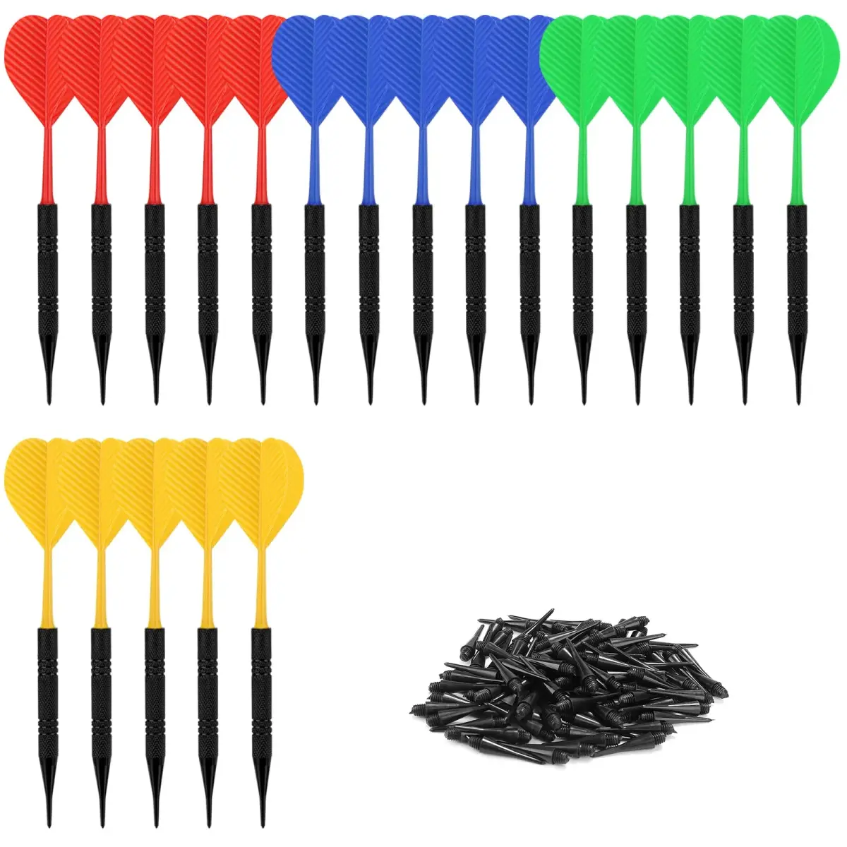 Accmor 20 Pack Soft Tip Darts Set with 100 Extra 2BA Tips | 14.8cm (5.8 inch) Total Length - main product image