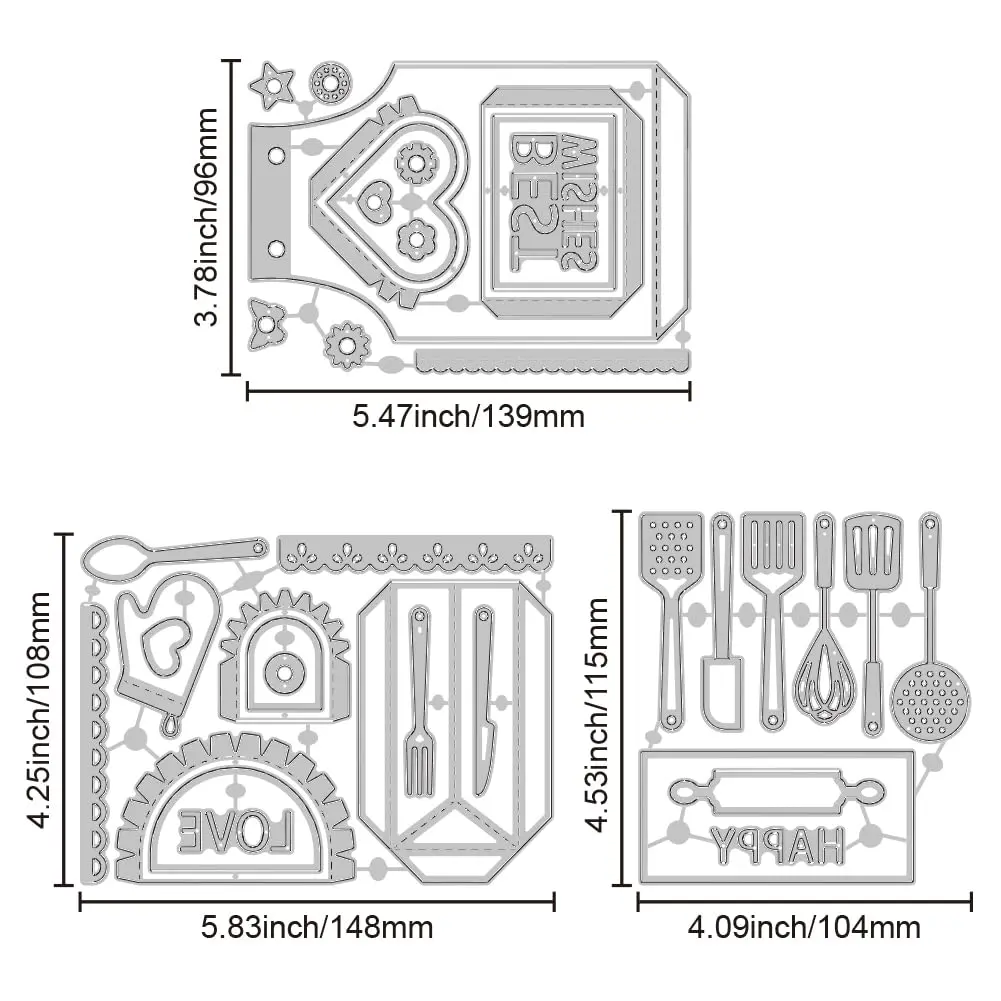 GLOBLELAND 3D Apron Snack Bag Cutting Dies for Card Making | Scrapbooking & Paper Crafts - view 6