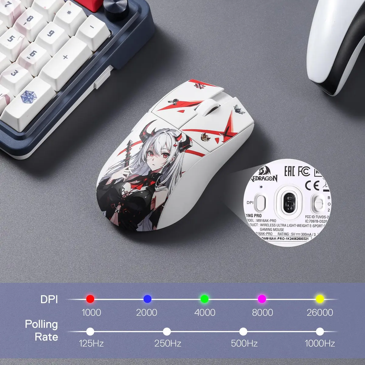 Redragon M916AK Wireless Mouse 42G | 26K DPI Ultra-Light Gaming Mouse for PC - view 8