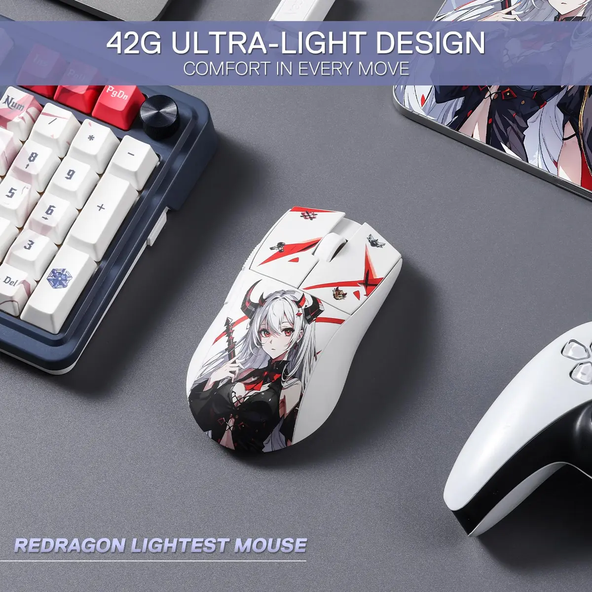 Redragon M916AK Wireless Mouse 42G | 26K DPI Ultra-Light Gaming Mouse for PC - view 4