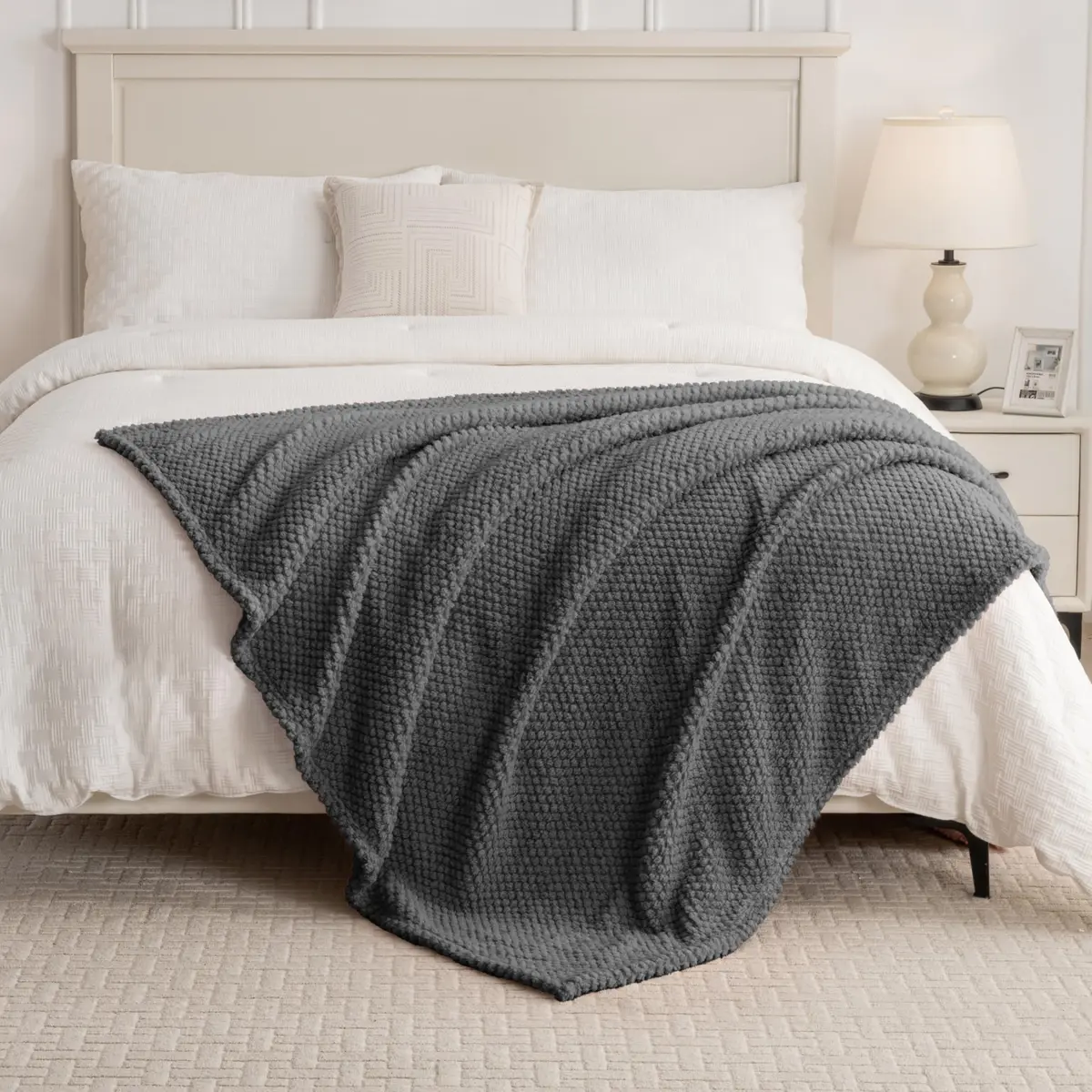 Jungle Star Super Soft Large Queen Blanket 204x204 cm (90x90 in) | Cozy Fleece Fluffy Blanket for Aesthetic Home Decor - view 2