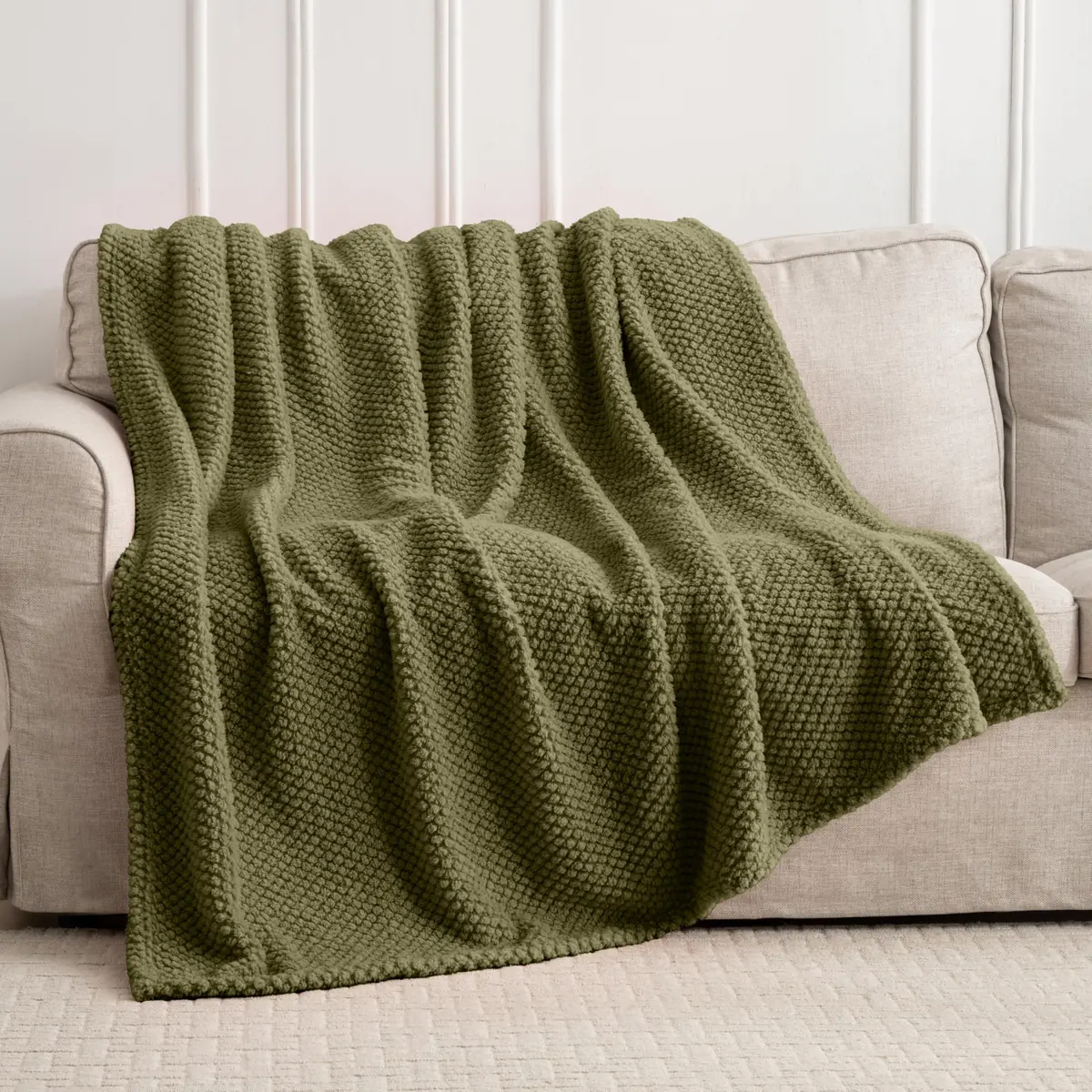 Jungle Star Green Blanket Queen Size | Super Soft 300GSM Cozy Throw for Couch & Bed - view 7