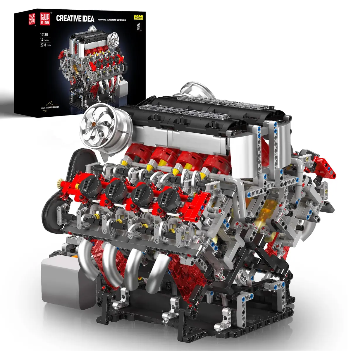Mould King 10130 V8 Engine Model Kit | Build a Realistic Car Engine for Adults - main product image