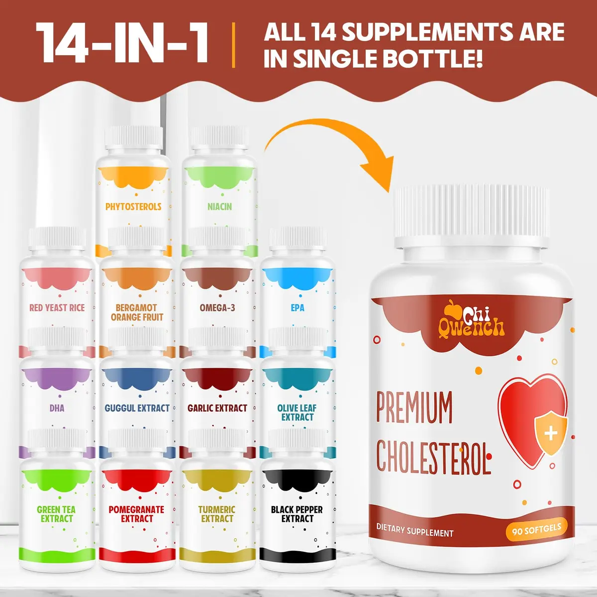 ChiQwench Cholesterol Supplements with Plant Sterols 90 Softgels | Support Normal Cholesterol Levels - view 5