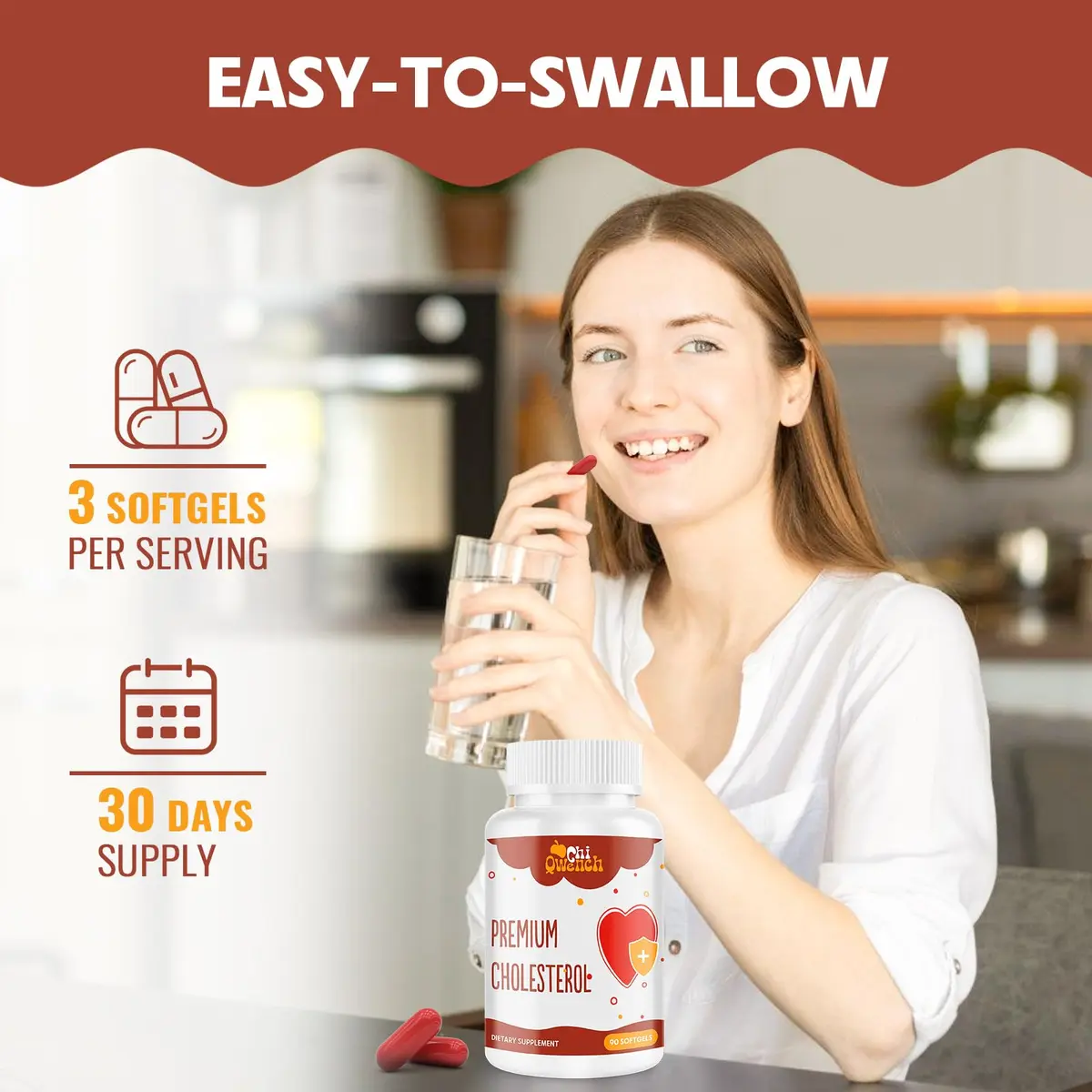 ChiQwench Cholesterol Supplements with Plant Sterols 90 Softgels | Support Normal Cholesterol Levels - view 7