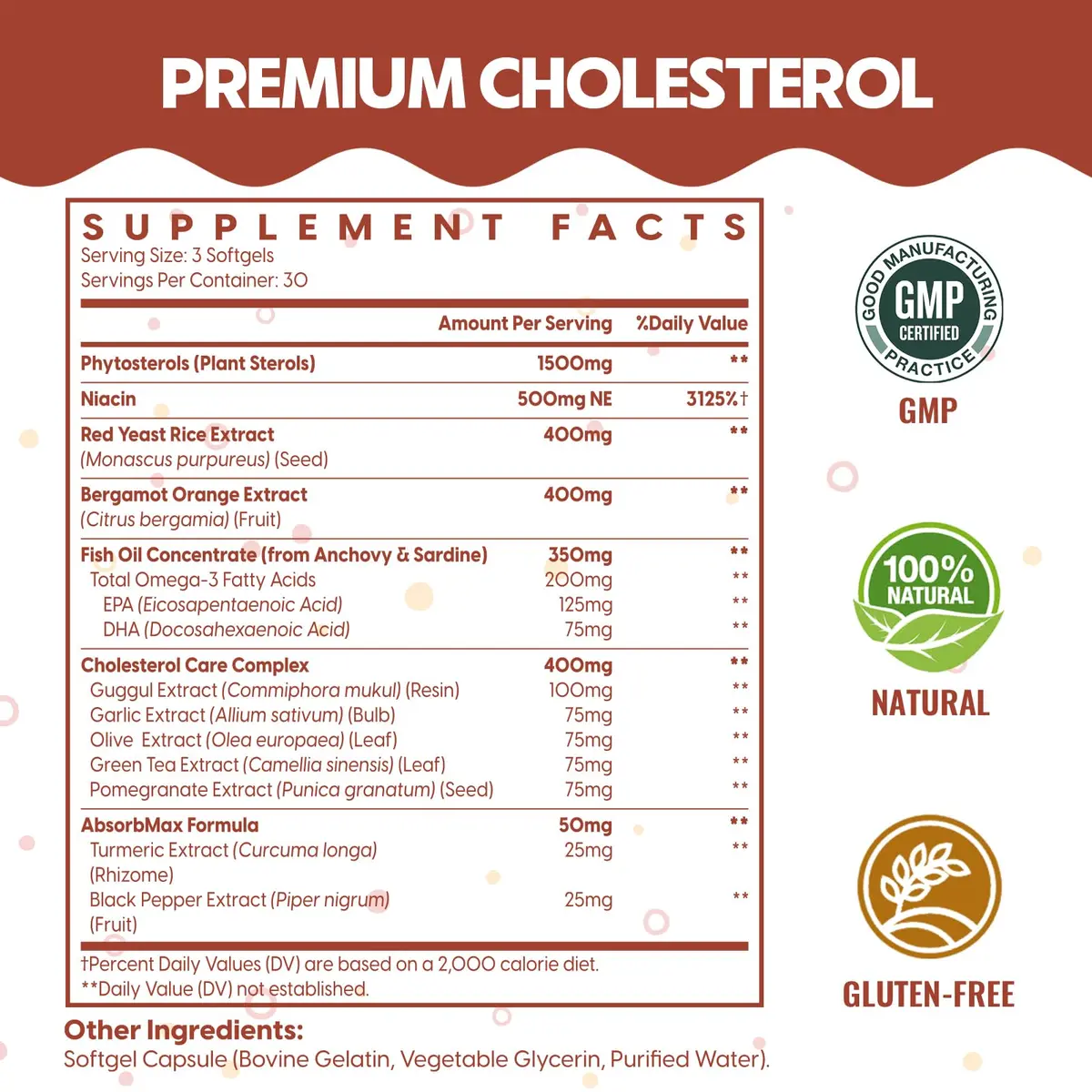 ChiQwench Cholesterol Supplements with Plant Sterols 90 Softgels | Support Normal Cholesterol Levels - view 2